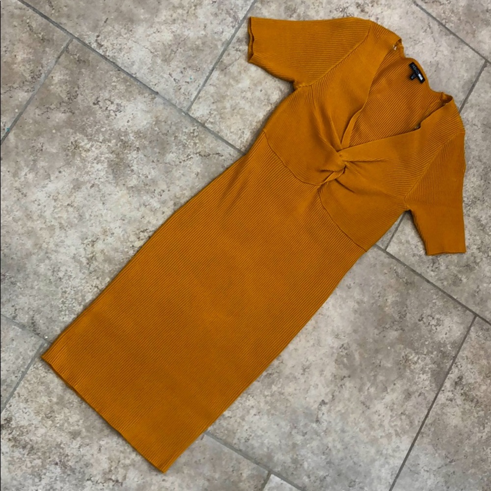 Mustard yellow dress